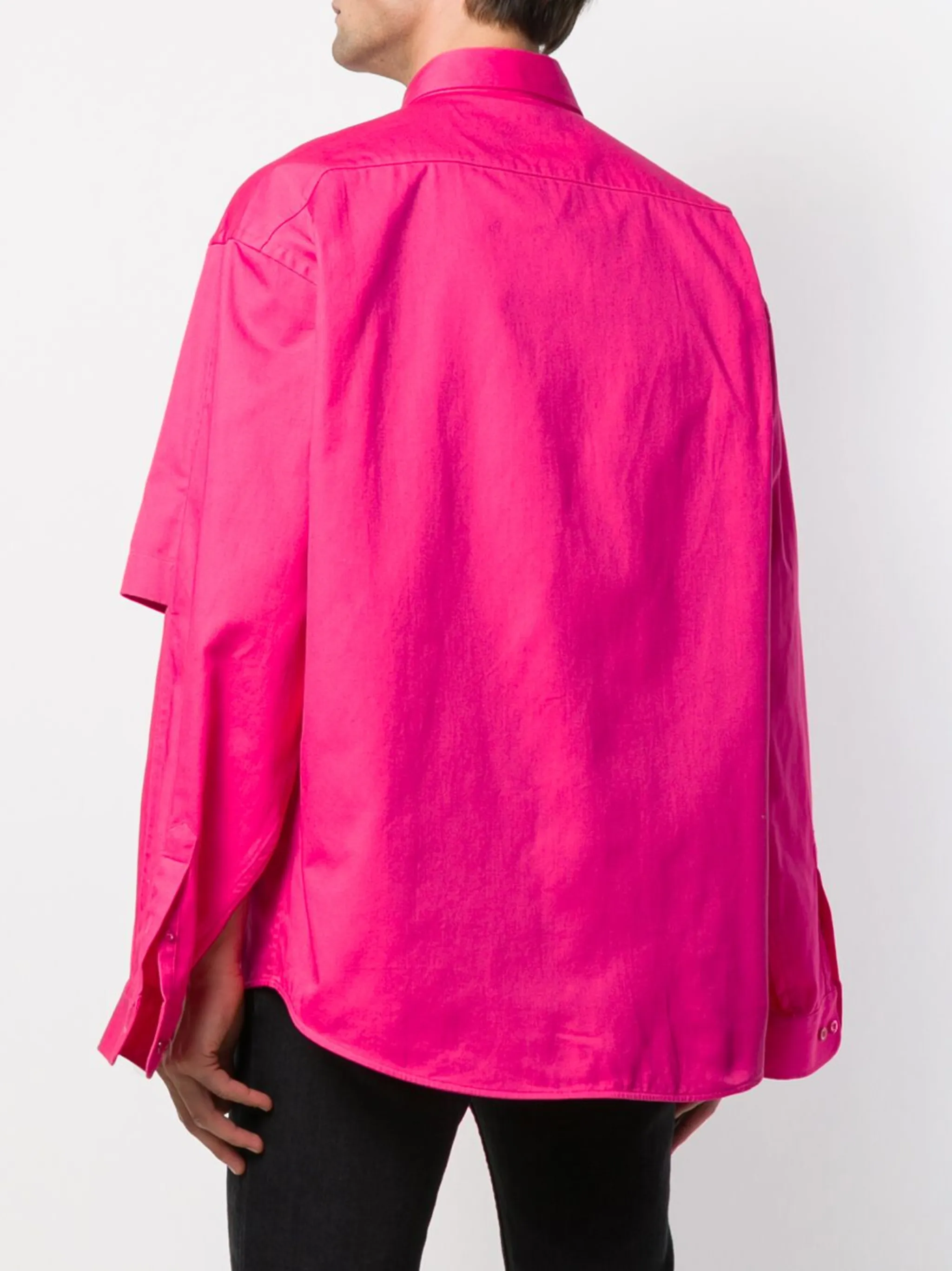 Buy Shirts Balenciaga Swing Twisted cotton shirt pink