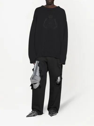 embroidered sleeve jumper