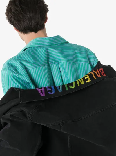 balenciaga rainbow denim jacket