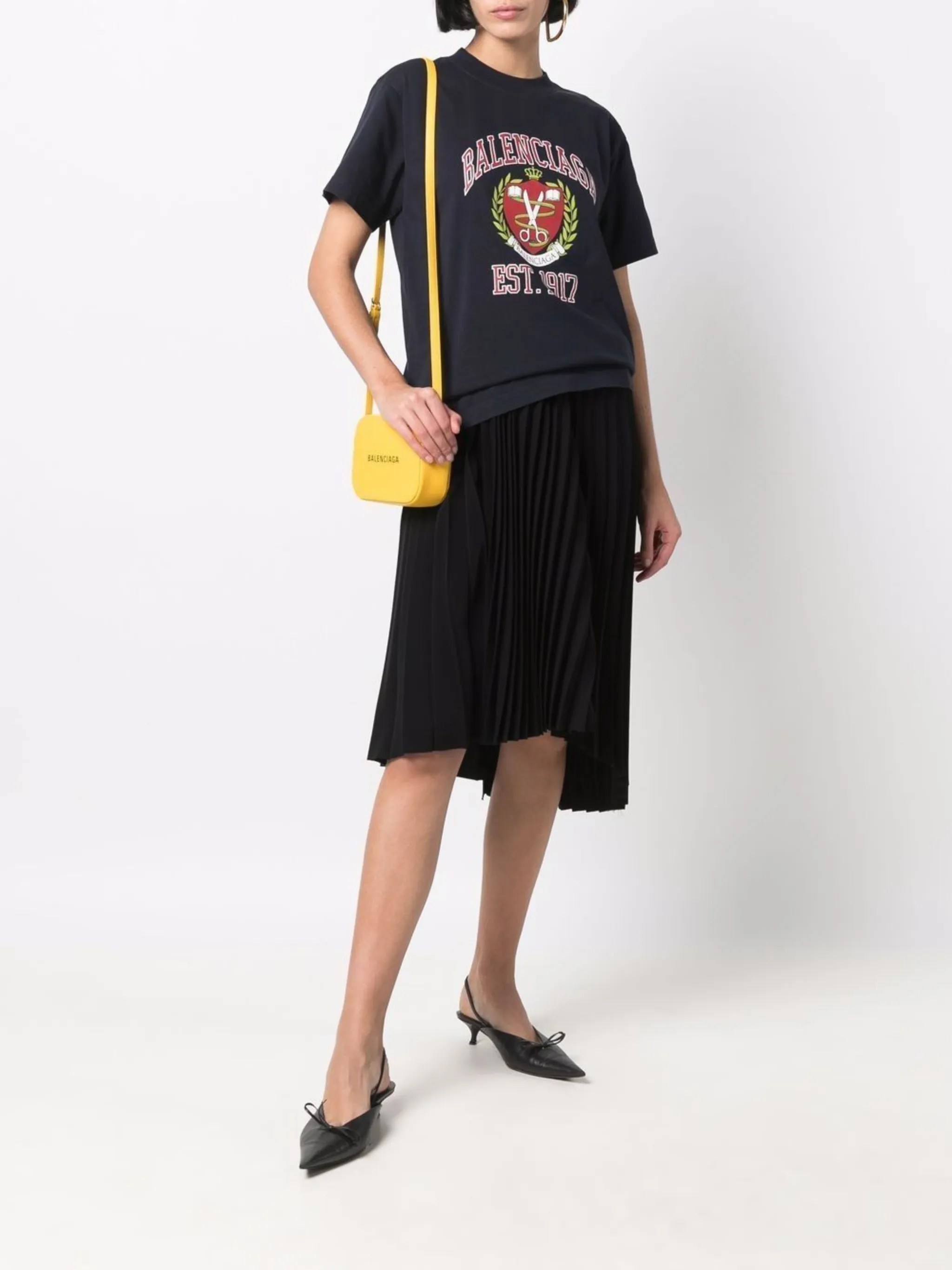 Balenciaga Est. 1917 Crest Logo T-shirt 'White' 739784TOVK19012