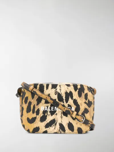 balenciaga leopard camera bag