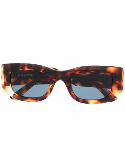 Saldi Balenciaga Eyewear Occhiali Blow da sole rettangolari marrone | MODES