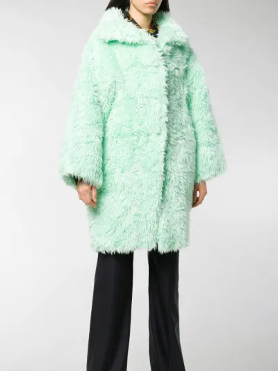 balenciaga fur coat