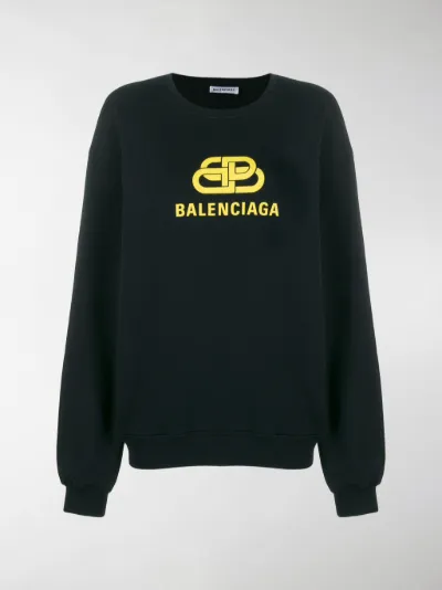 Balenciaga Felpa BB con stampa nero | MODES