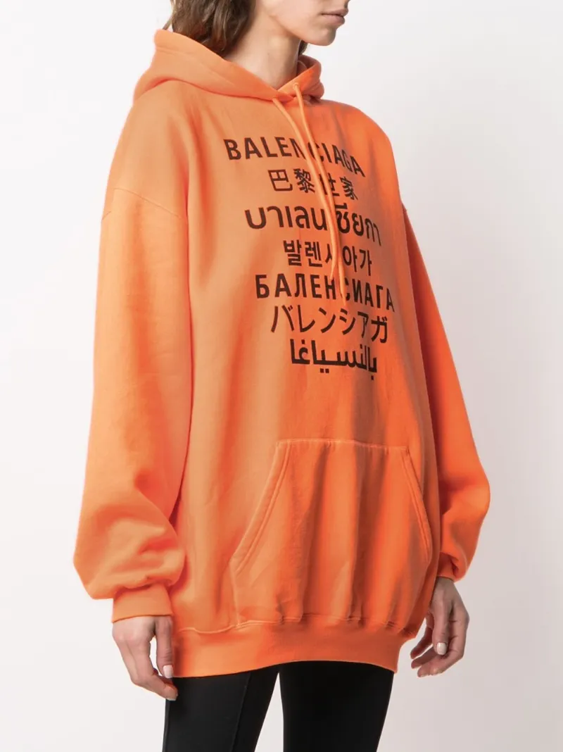 Balenciaga Felpa con stampa arancione | MODES