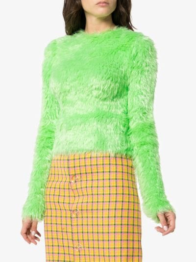 balenciaga neon green sweater
