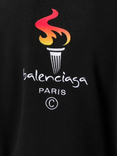 balenciaga flame shirt