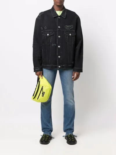 Saldi Balenciaga Giacca denim con effetto vissuto nero | MODES