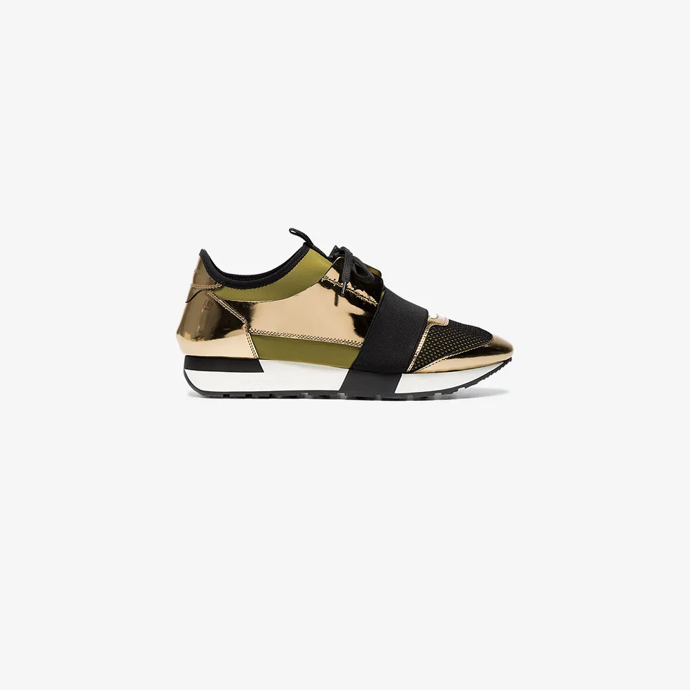 balenciaga race runner gold