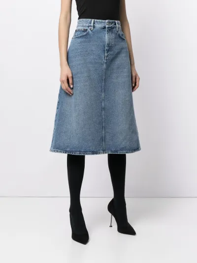 Balenciaga Gonna denim svasata blu | MODES
