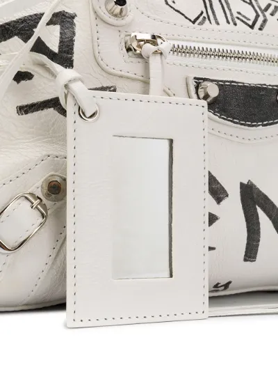 Balenciaga graffiti hot sale bag white