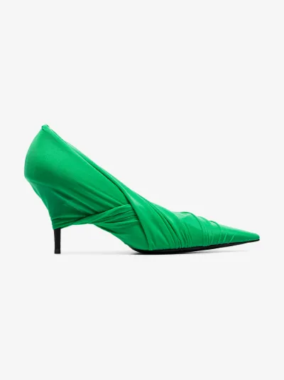 balenciaga green heels