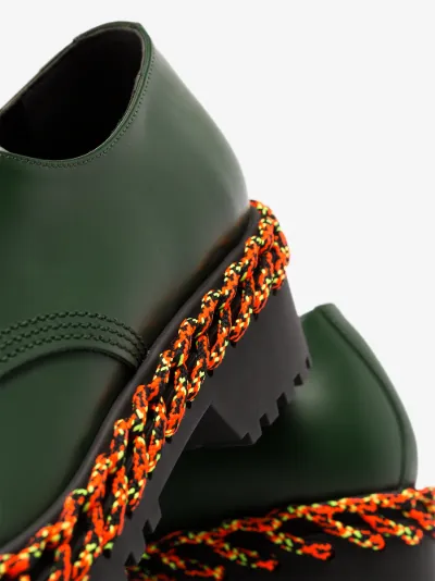 balenciaga green lace heels