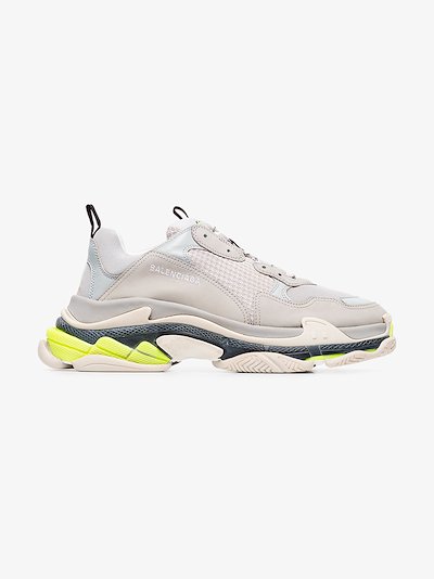 balenciaga grey triple s sneakers