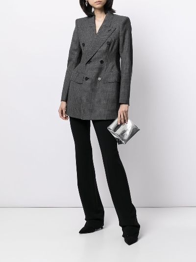 balenciaga hourglass double breasted coat