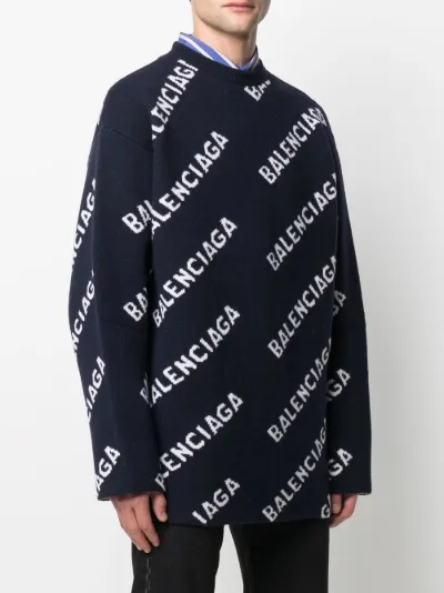 Balenciaga intarsia knit logo jumper Eraldo DJ