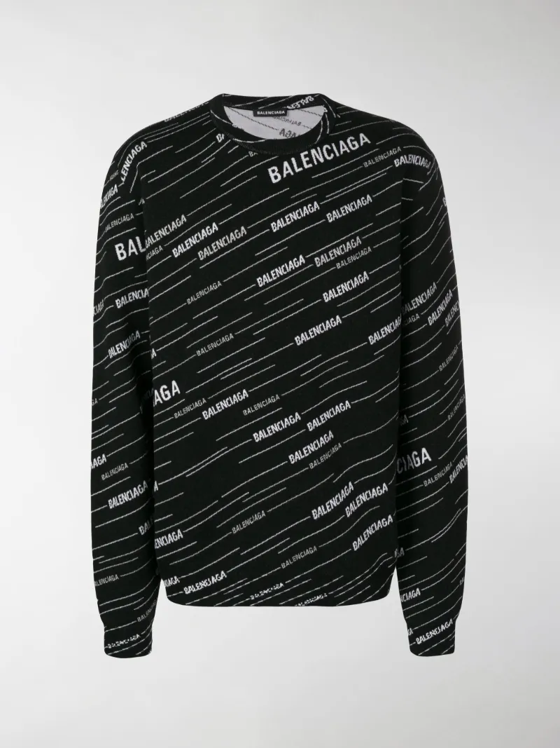 jacquard logo crewneck balenciaga