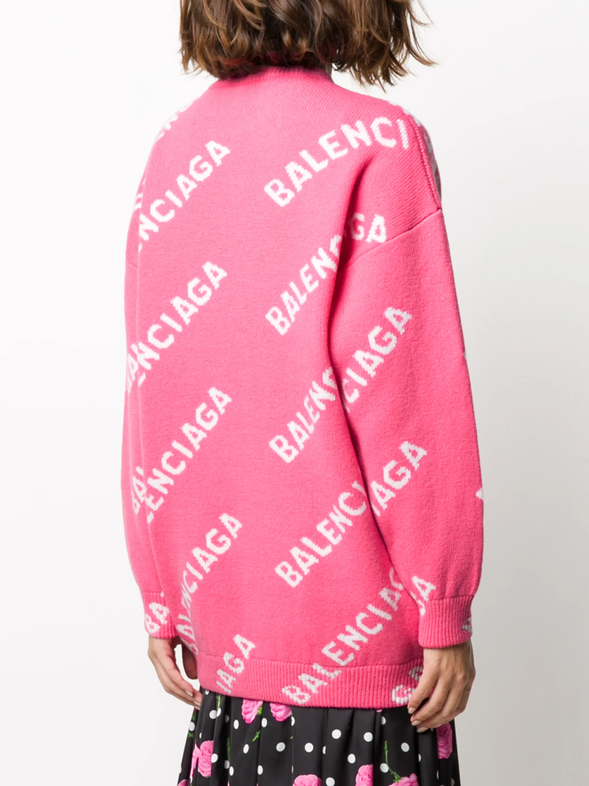 Balenciaga jacquard logo knit jumper Eraldo FR