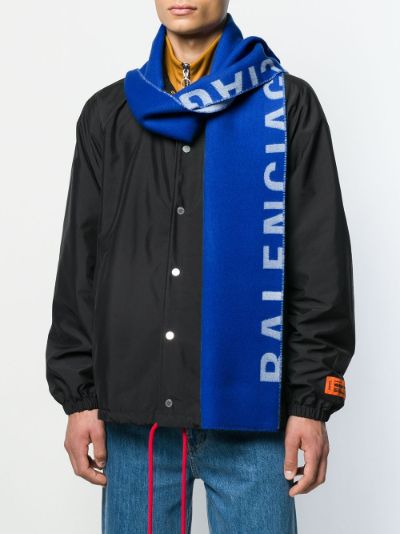 balenciaga jacquard logo scarf