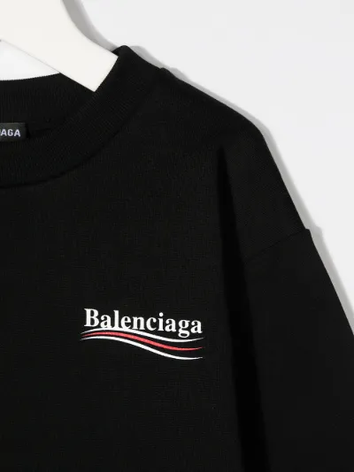 Felpa a girocollo con stampa | Balenciaga Kids | Eraldo.com