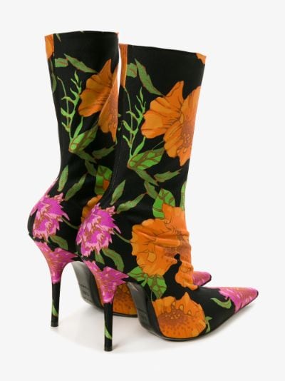 balenciaga boots flowers