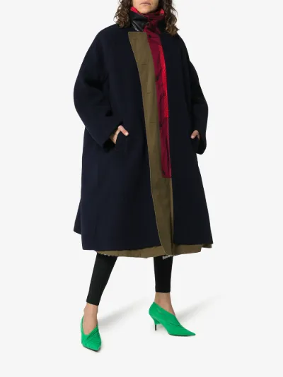 balenciaga layered coat