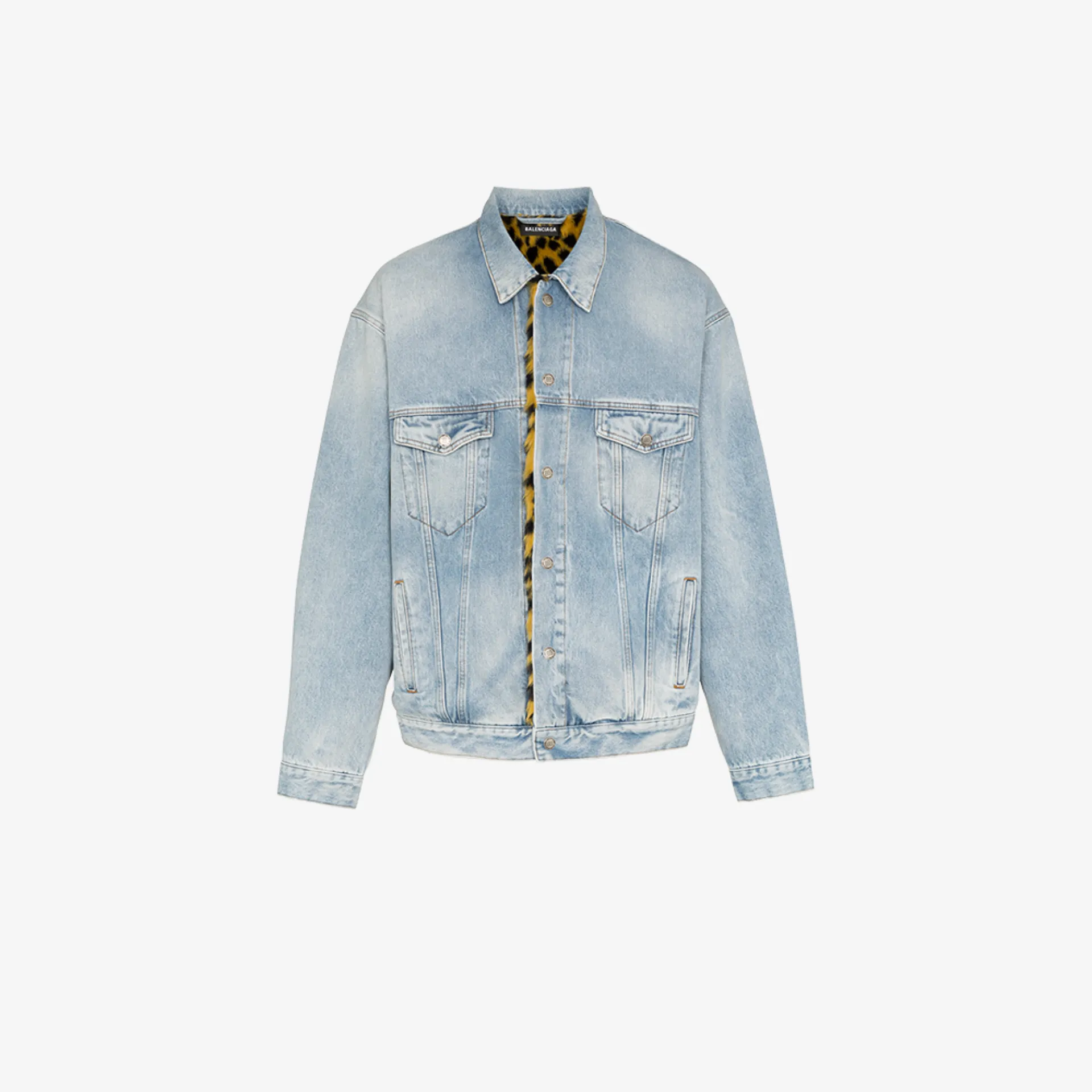 leopard lined denim jacket