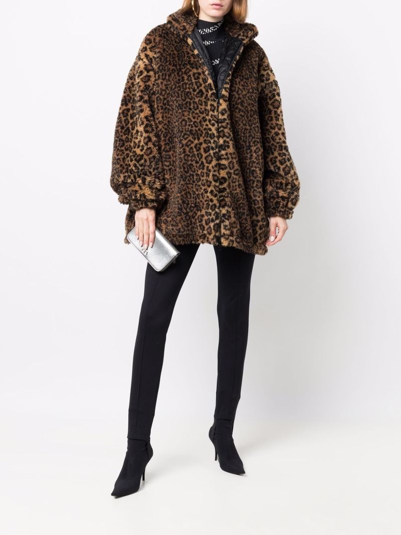 balenciaga leopard coats & jackets