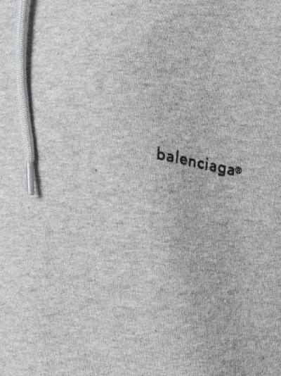 balenciaga logo hoodie grey