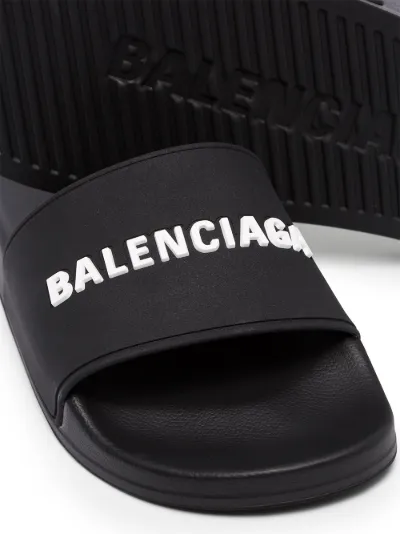 Balenciaga logo pool slide hotsell