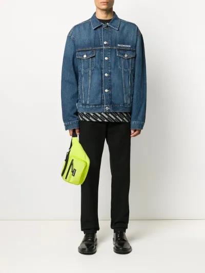Balenciaga logo-embroidered denim 