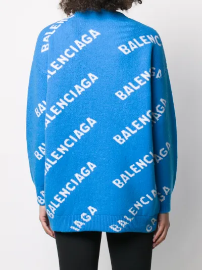 Balenciaga logo intarsia jumper sale