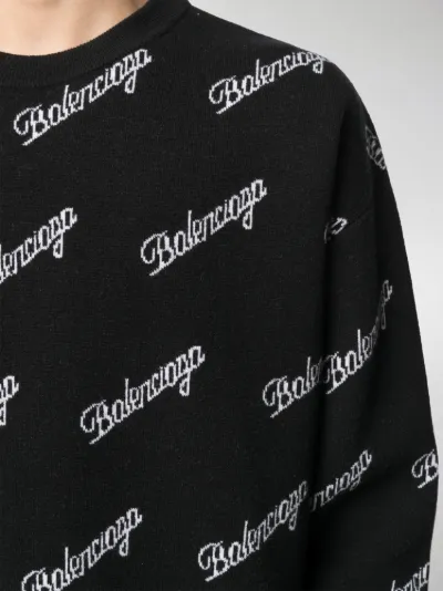 balenciaga logo jumper