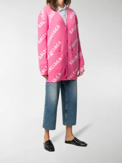 pink balenciaga cardigan