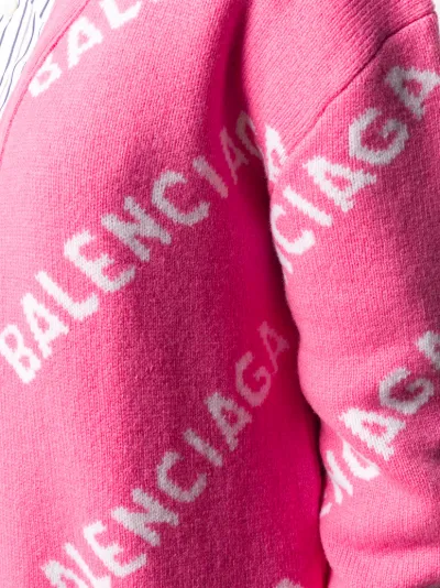 pink balenciaga cardigan