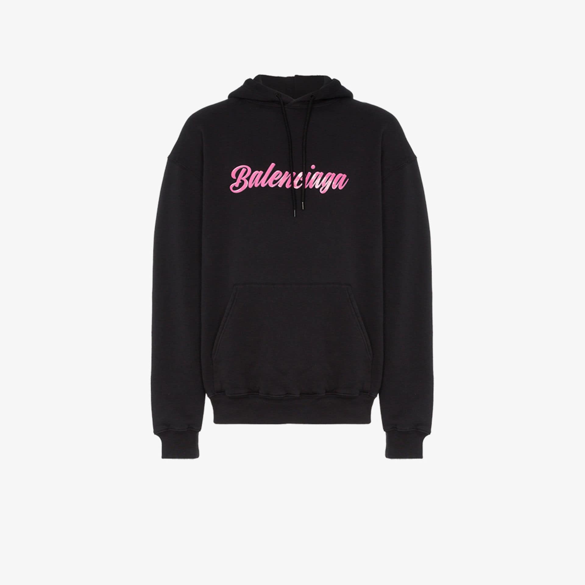 balenciaga pink logo hoodie