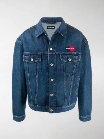 balenciaga logo print jeans