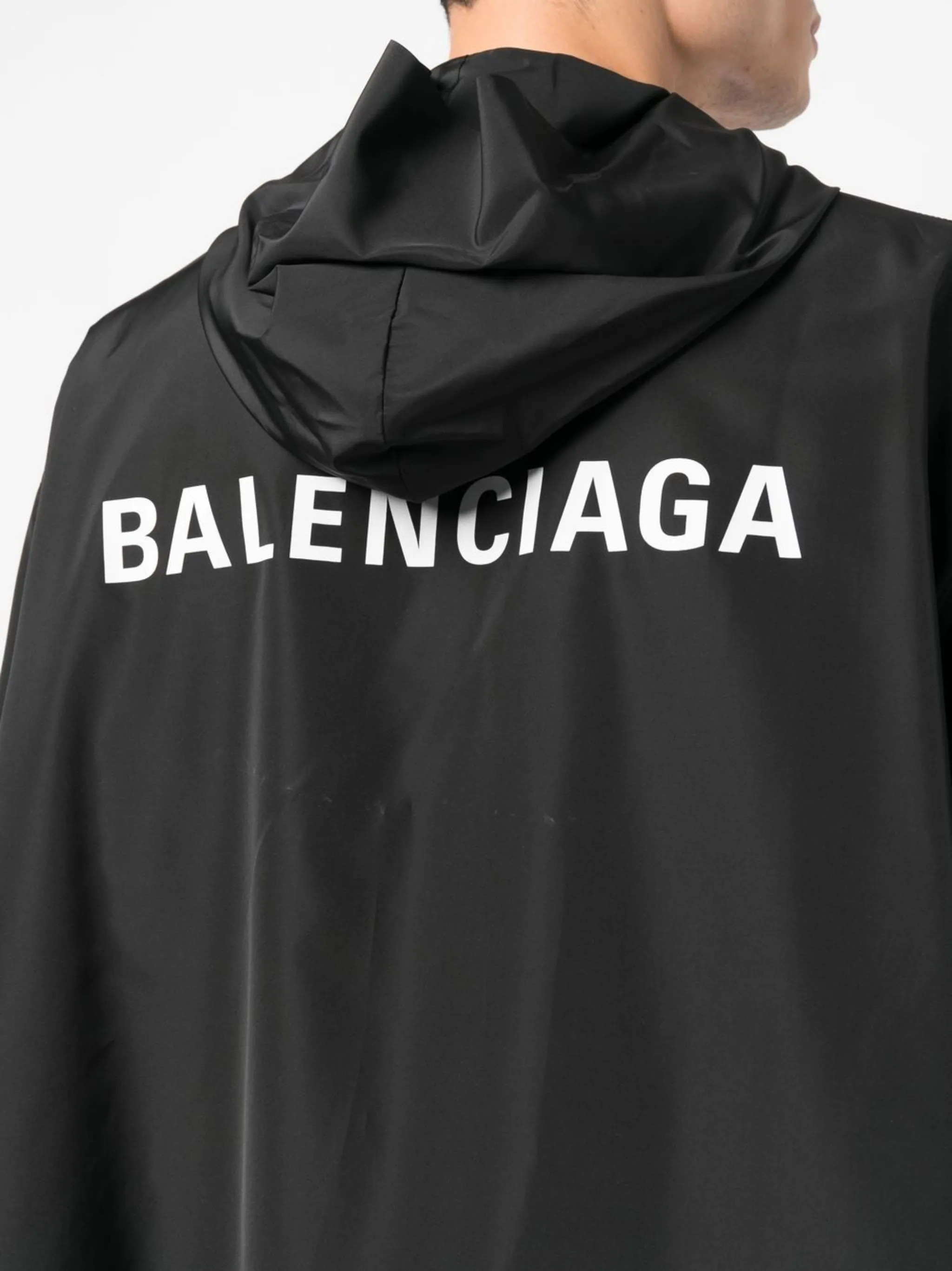 Balenciaga logo-print hooded windbreaker | Eraldo.com DE