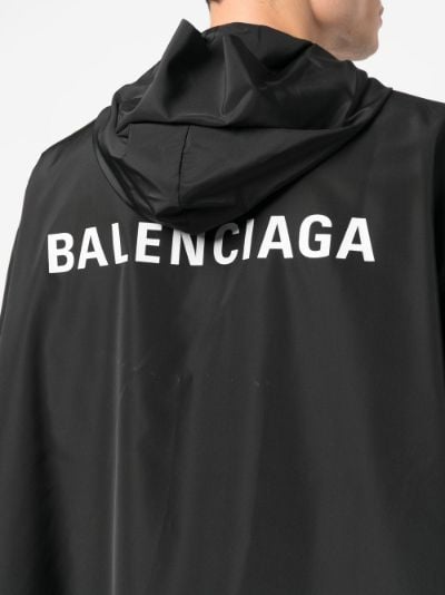 Balenciaga Logo-Print Rain Jacket