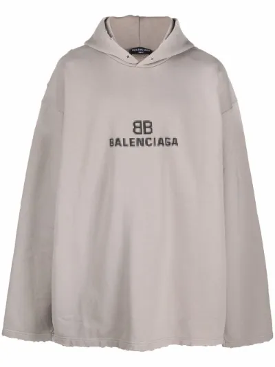 balenciaga logo print hoodie