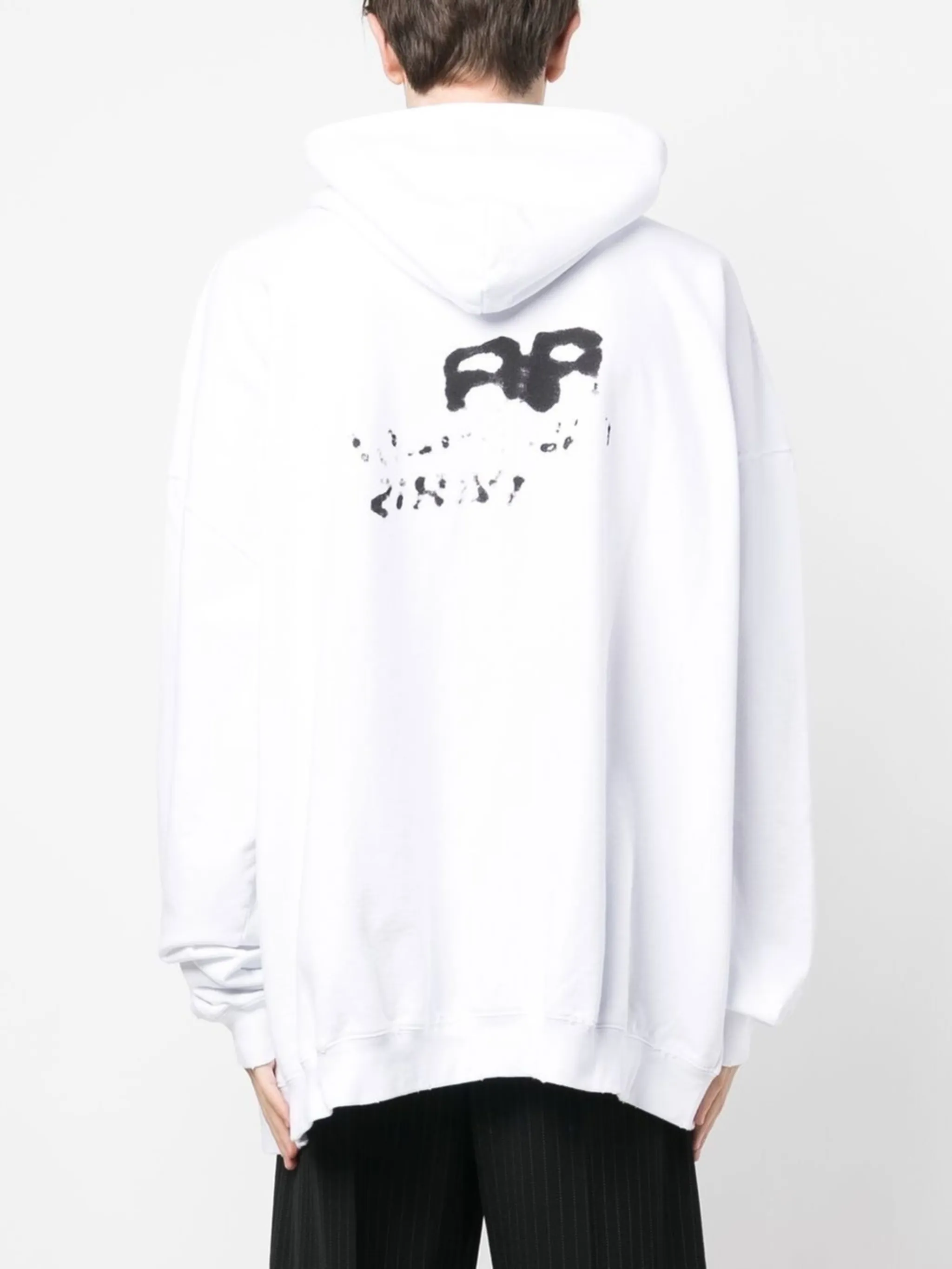 Balenciaga logo print pullover hoodie Eraldo FR