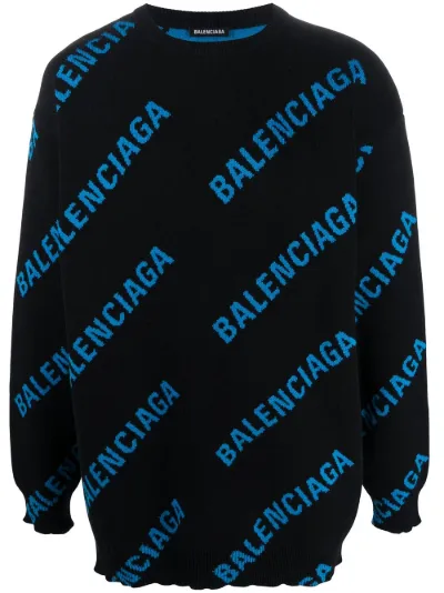 balenciaga logo print sweatshirt