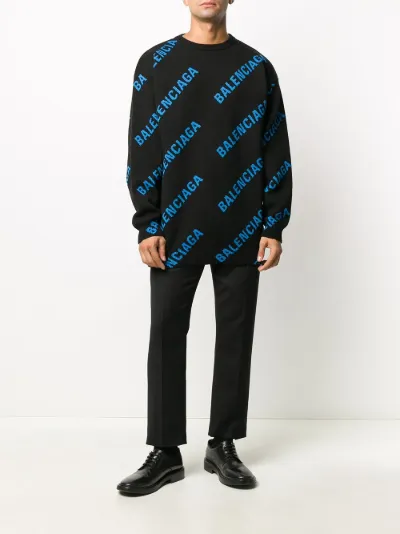 balenciaga logo print sweatshirt