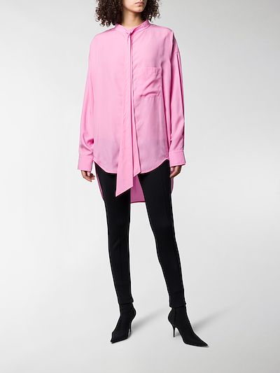 Balenciaga logo print swing shirt 
