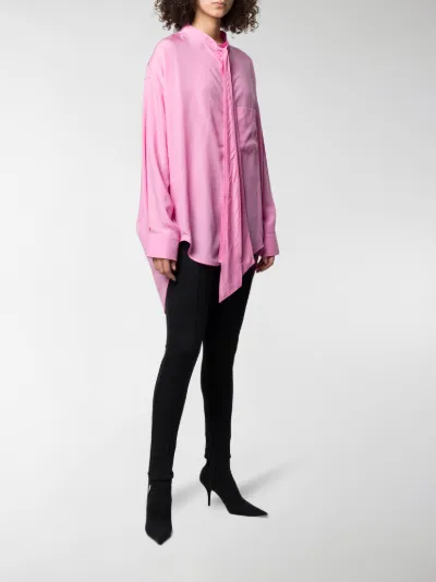 Balenciaga logo print swing shirt 