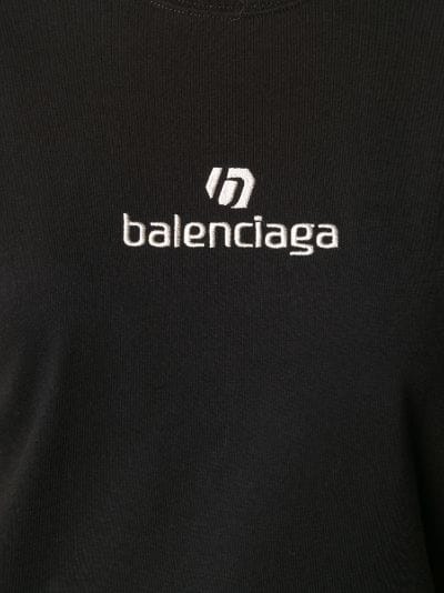 balenciaga logo shirt black