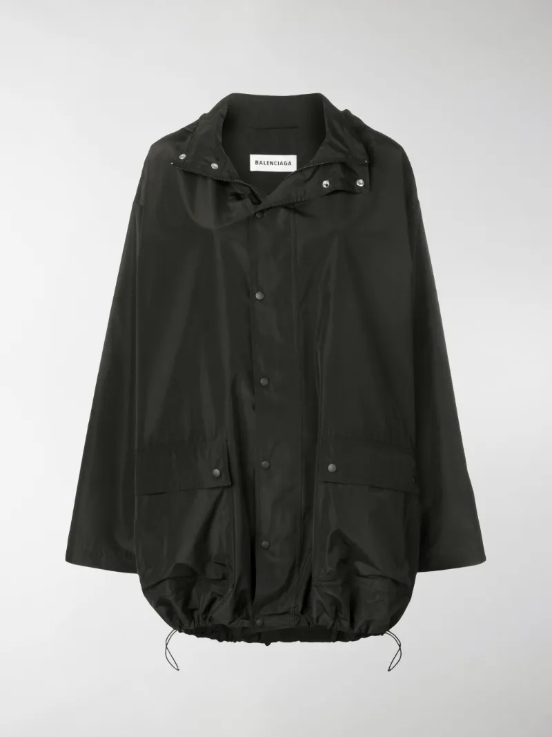 black oversized windbreaker