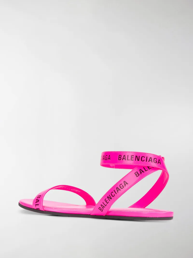 balenciaga flip flops pink