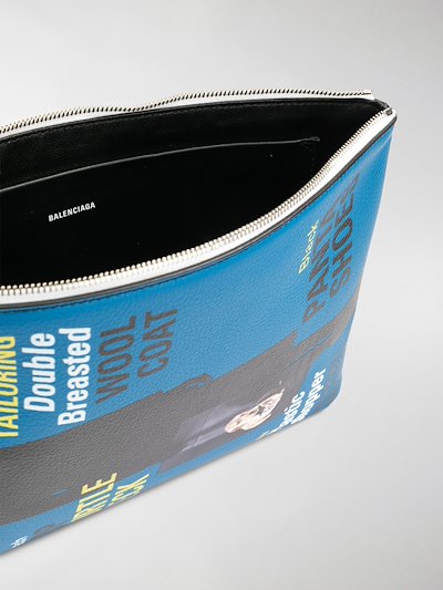 Magazine Print Clutch Bag