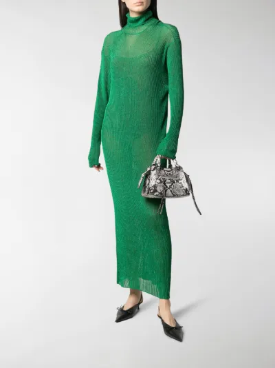 balenciaga green dress